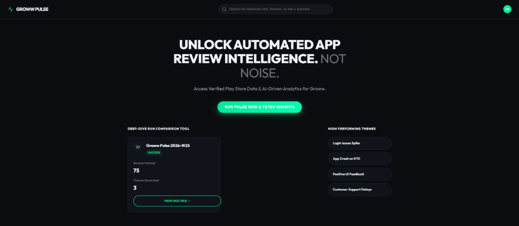 Groww Pulse Case Study Image
